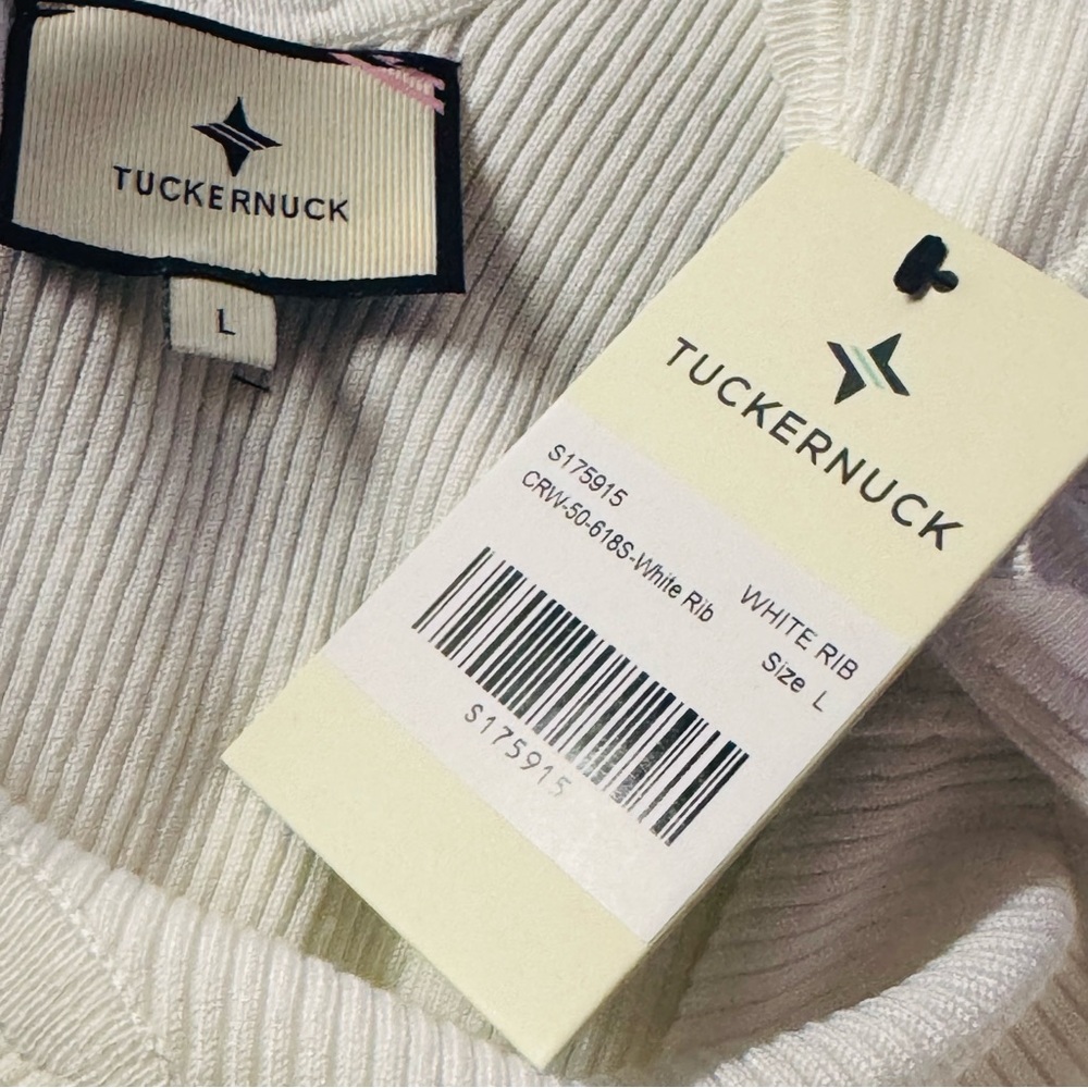 Tuckernuck | NEW White Ric Rac Compression Tank Size L - Picture 6 of 6